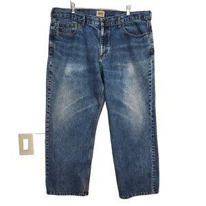 C.E. Schmidt Vintage Workwear Jeans 41 X 28 Blue 100% Cotton Stains And Wear